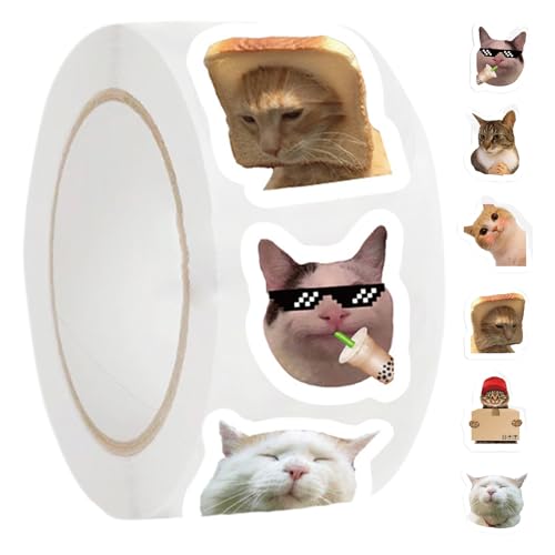 Katzen Meme Aufkleber,500 Stücke Wasserdichte Sticker Meme | Auto Jugendliche Kinder Familie Freunde Halloween Weihnachten Laptop Flasche Tisch Armband Katzen Meme Aufkleber,500 Stücke Wasserdichte Sticker Meme | Auto Jugendliche Kinder Familie Freunde Halloween Weihnachten Laptop Flasche Tisch Armband von Mingchengheng