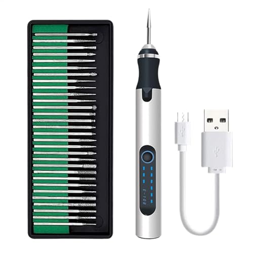 Mingchengheng Elektrische Gravierstift - Multifunktionaler Wiederaufladbare USB Gravur Stift, Tragbare Drahtlose Gravurwerkzeug, Drehwerkzeug für Schnitzen, Glas, Metall, Stein, Kunststoff von Mingchengheng