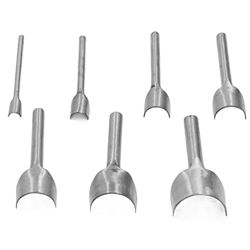 7-teiliges Halbrundes Cutter-Stanzwerkzeug Vom Typ C für Riemenenden Zum Basteln von Ledergürteln, 10–40 Mm von Mingzhe