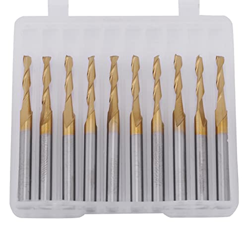 Carbid -Titan -beschichtete Doppelflötenendmühle 3,175 Mm Schaft 2 Mm Durchmesser für die Metallsteckung Carbid -Titan -beschichtete Doppelflötenendmühle 3,175 Mm Schaft 2 Mm Durchmesser für die Metallsteckung von Mingzhe