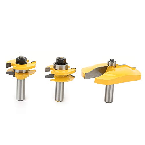Holzarbeiten Mahlen Cutter 3pcs 1/2 Shank Ogee Angehobene Panel Ogee Rail -Router Bit Set Set von Mingzhe
