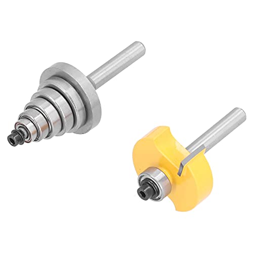 Mingzhe Rabbiner Router Bit Set Hochfestes Kohlenstoffstahlblatt mit 6 Lager Glattes Schneiden von Holzbearbeitungswerkzeug für Schreinerei Mingzhe Rabbiner Router Bit Set Hochfestes Kohlenstoffstahlblatt mit 6 Lager Glattes Schneiden von Holzbearbeitungswerkzeug für Schreinerei von Mingzhe