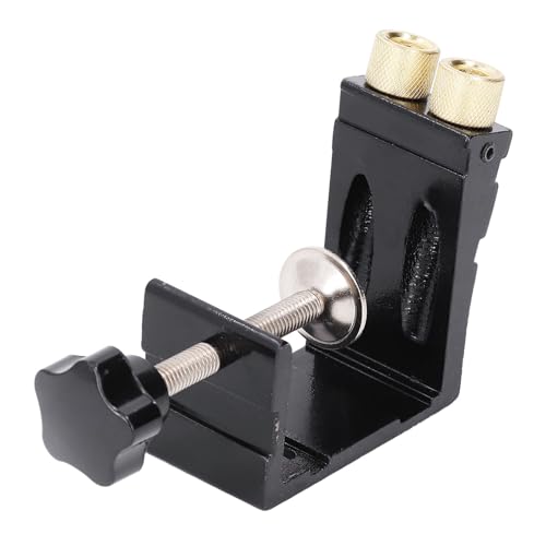 Schwarzes Mini-Taschenloch-Jig-Set aus Aluminiumlegierung, Stanzvorrichtung für die Holzbearbeitung für Heimwerkerprojekte von Mingzhe