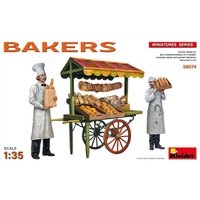 Bäcker mit Marktkarren (2 Figuren) von Mini Art