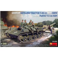 German Artillery Tractor T-60 (r) w/PaK40 Gun & Crew von Mini Art