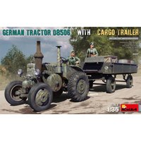 German Tractor D8506 with Cargo Trailer von Mini Art