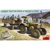 German Tractor D8506 with Trailer & Crew von Mini Art