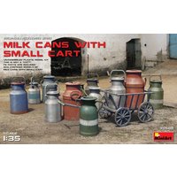 Milk Cans with Small Cart von Mini Art