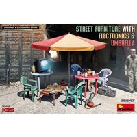 Street Furniture with Electronics & Umbrella von Mini Art