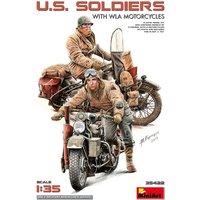 U.S. Soldaten m. WLA Motorrädern von Mini Art
