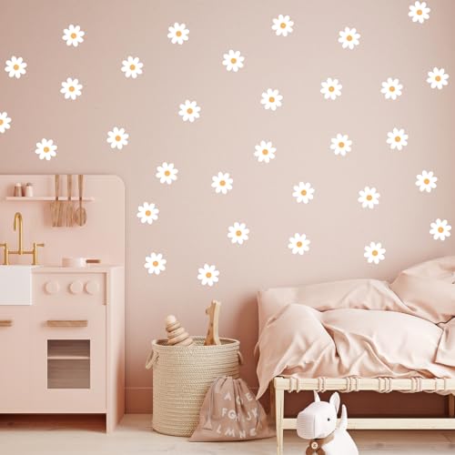 Wally Fox Wandtattoo Kinderzimmer Deko - Gänseblümchen Home Decor Wandsticker - 50 Stück, Weiß, Matt, UV-beständig, Wasserfest, Kunststoff, Floral Home Decor, Rund, Outdoor, Botanisch, Sticker Wally Fox Wandtattoo Kinderzimmer Deko - Gänseblümchen Home Decor Wandsticker - 50 Stück, Weiß, Matt, UV-beständig, Wasserfest, Kunststoff, Floral Home Decor, Rund, Outdoor, Botanisch, Sticker von Wally Fox