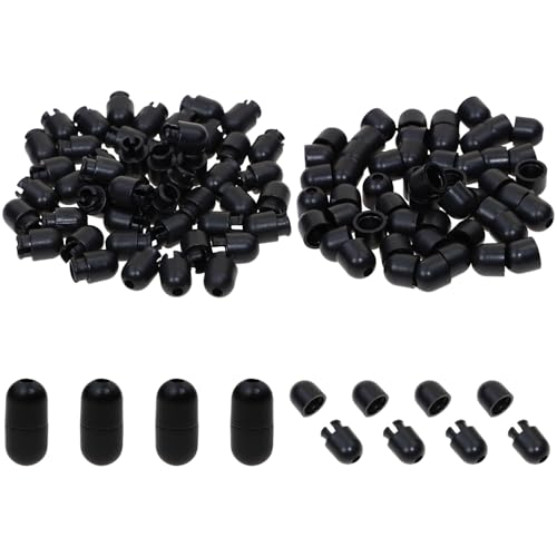 Mini Skater Sicherheitsverschlüsse aus Kunststoff für Schlüsselbänder, Armbänder, Halsketten, Bastelarbeiten, Schmuckherstellung, Bekleidungszubehör, 50 Paar (Durchmesser 2,5 mm Loch) von Mini Skater