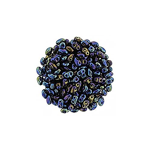 5 g Matubo MiniDuo 2-loch glasperlen, Blue Iris 2,5x4 mm (Blue iris) von MiniDuo