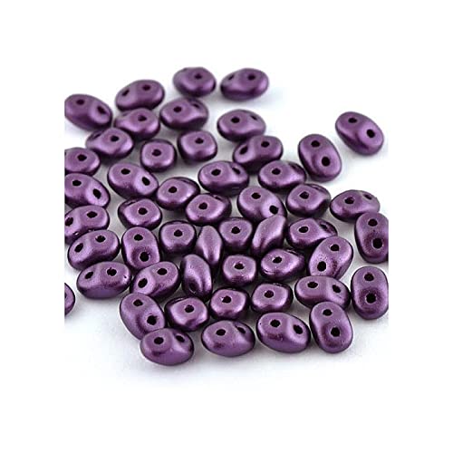 5 g Matubo MiniDuo 2-loch glasperlen Pastell Purple 2,5x4 mm (pastel purple) von MiniDuo