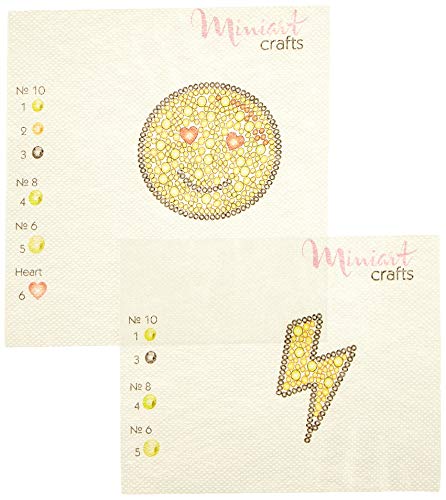 Miniart Crafts MINC11104 Aufnäher Smiley/Lightning, mehrfarbig, Einheitsgröße von Miniart Crafts