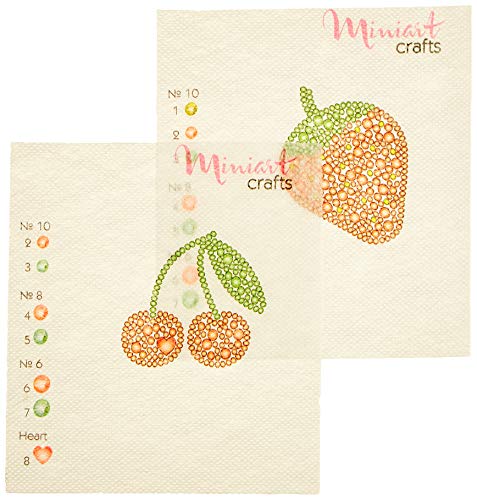 Miniart Crafts MINC11105 Aufnäher, Erdbeere/Kirsche, mehrfarbig, Einheitsgröße von Miniart Crafts