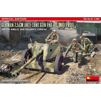German 7.5cm Anti-Tank Gun PaK 40. Mid Prod w/ Artillery Crew - Special Edition von Miniart