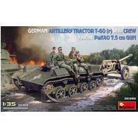 German Artillery Tractor T-60 (r) w/PaK40 Gun & Crew von Miniart