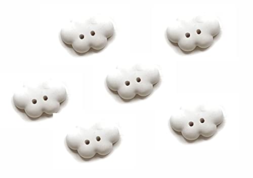 DIY Nähen 6x Knopf Wolke Miniblings Wolkenknöpfe Wölkchen Kinderknöpfe Knopf Set von Miniblings