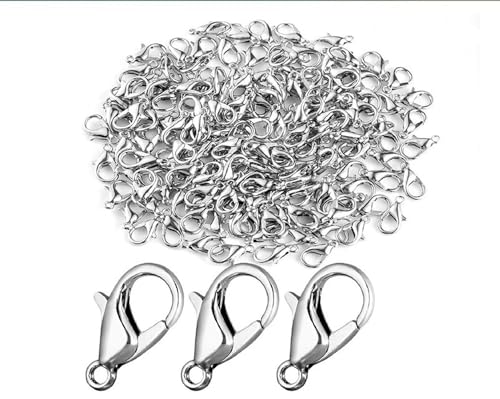 Miniblings 100x Karabiner Verschluss 12x6mm Material Basteln DIY versilbert von Miniblings