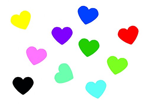 Miniblings 10x B│gelbilder Aufn§her 25mm Flock Herz Liebe Love Patch B│gelbild I Kinder B│gelflicken Patches zum Aufb│geln - Flockfolie - Applikation N§hen, Farbe:bunt gemischt von Miniblings