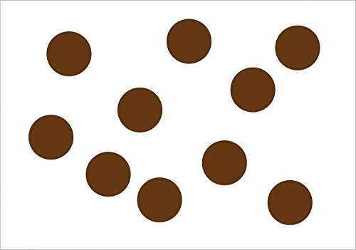 Miniblings 10x Bügelbilder Aufnäher 20mm Flock Punkt Punkte Dots Patch Bügelbild I Kinder Bügelflicken Patches zum Aufbügeln - Flockfolie - Applikation Nähen, Farbe:braun von Miniblings