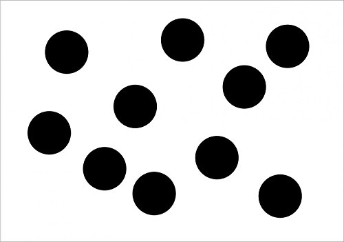 Miniblings 10x Bügelbilder Aufnäher 20mm Flock Punkt Punkte Dots Patch Bügelbild I Kinder Bügelflicken Patches zum Aufbügeln - Flockfolie - Applikation Nähen, Farbe:schwz von Miniblings