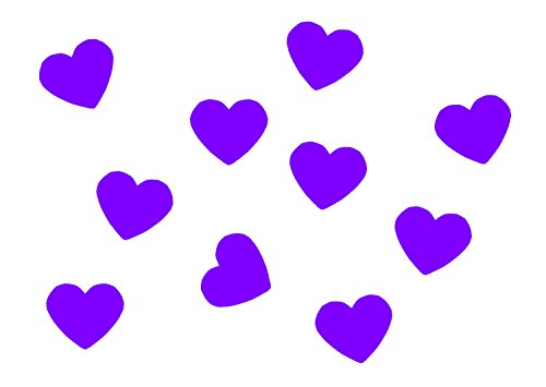 Miniblings 10x Bügelbilder Aufnäher 25mm Flock Herz Liebe Love Patch Bügelbild I Kinder Bügelflicken Patches zum Aufbügeln - Flockfolie - Applikation Nähen, Farbe:lila von Miniblings