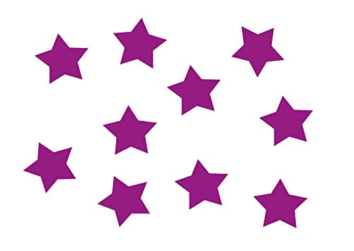 Miniblings 10x Bügelbilder Aufnäher 25mm GLATT Stern Farben Patch Bügelbild I Kinder Bügelflicken Patches zum Aufbügeln - Flexfolie - Applikation Nähen, Farbe:lila von Miniblings