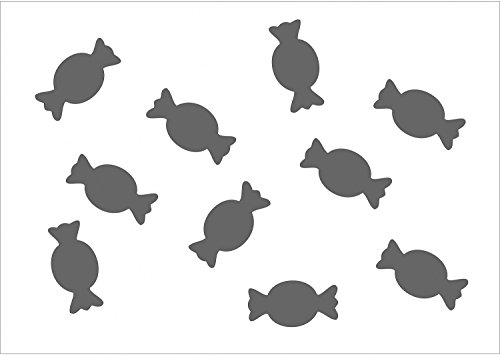 Miniblings 10x Bügelbilder Aufnäher 27mm Flock Bonbons Kind Party Patch Bügelbild I Kinder Bügelflicken Patches zum Aufbügeln - Flockfolie - Applikation Nähen, Farbe:grau von Miniblings