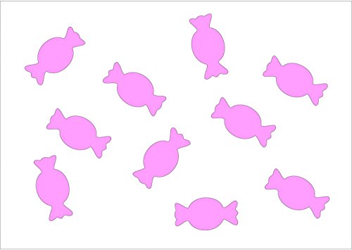 Miniblings 10x Bügelbilder Aufnäher 27mm GLATT Bonbons Kind Party Patch Bügelbild I Kinder Bügelflicken Patches zum Aufbügeln - Flexfolie - Applikation Nähen, Farbe:rosa von Miniblings