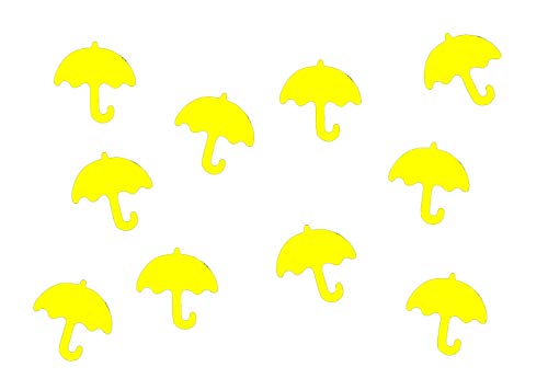 Miniblings 10x Bügelbilder Aufnäher GLATT Regenschirm 25mm Schirm Patch Bügelbild I Kinder Bügelflicken Patches zum Aufbügeln - Flexfolie - Applikation Nähen, Farbe:gelb von Miniblings