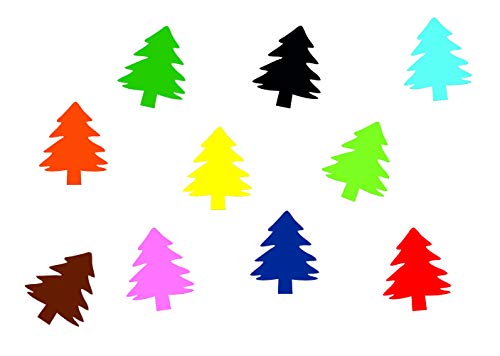 Miniblings 10x Tanne Bügelbilder Aufnäher GLATT Weihnachtsbaum Patch Bügelbild I Kinder Bügelflicken Patches zum Aufbügeln - Flexfolie - Applikation Nähen, Farbe:Silber von Miniblings