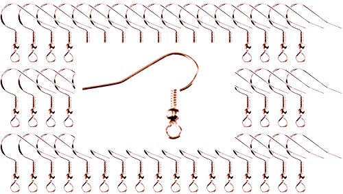 Miniblings 300x Ohrhaken Rohlinge rosegold rose gold rosengold rosa - Ohrringe zum DIY selber machen basteln I Fischhaken Haken Set zur Schmuckherstellung - 19x22mm von Miniblings