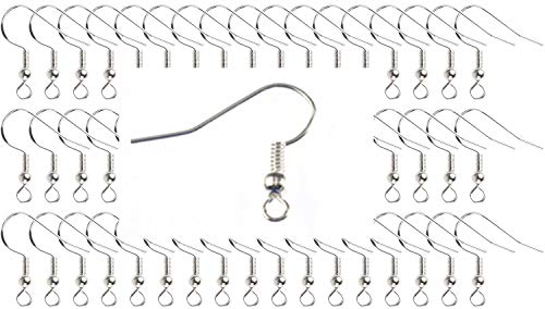 Miniblings 300x Ohrhaken Rohlinge versilbert - Ohrringe DIY machen basteln I Fischhaken Haken Set zur Schmuckherstellung - 19x22mm von Miniblings