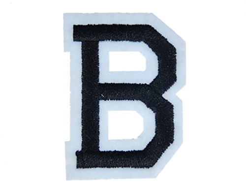 Miniblings Buchstaben Initialen Alphabet ABC Bügelbild Patch 4,5cm Buchstabe B Patch Bügelbild I Kinder Bügelflicken Patches zum Aufbügeln von Miniblings