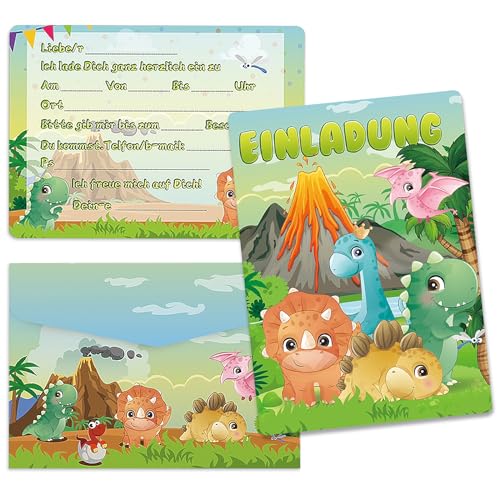 Einladungskarten Kindergeburtstag 12x Dino Einladungskarten Geburtstag Junge Mädchen Dinosaurier Einladungen Geburtstagseinladungen Deutsche Fassung T-Rex Einladung für Kinderparty Junge Dino Party Einladungskarten Kindergeburtstag 12x Dino Einladungskarten Geburtstag Junge Mädchen Dinosaurier Einladungen Geburtstagseinladungen Deutsche Fassung T-Rex Einladung für Kinderparty Junge Dino Party von Minicloss