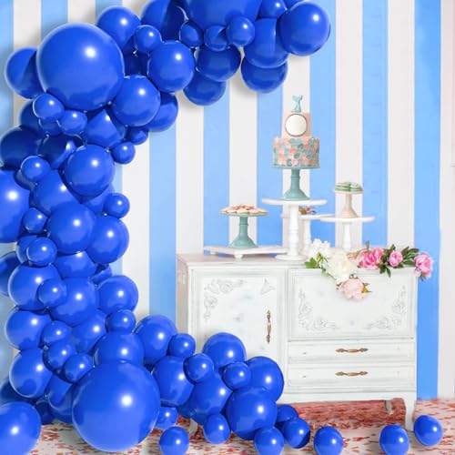 Blau Luftballon Girlande Luftballons Deko, Luftballons Blau 113 Stück Ballon Girlande Set für Geburtstags Hochzeits Geschlecht Offenbaren Graduation Anniversary et von Minicloss