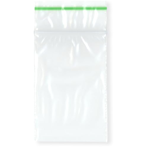 Minigrip Greenline 5,1 x 7,6 cm (100 Stück), 2 mm Reißverschluss wiederverschließbare Plastiktüten von Minigrip Red Line