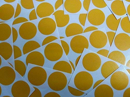 102 Etiketten, 25mm Durchmesser rund, Bernstein dunkelgelb, Farbcode Sticker, selbstklebende Klebend Bunt Punkte 102 Etiketten, 25mm Durchmesser rund, Bernstein dunkelgelb, Farbcode Sticker, selbstklebende Klebend Bunt Punkte von Minilabel