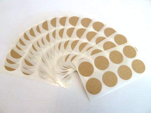 135 Etiketten, rund, selbstklebend, 19 mm Durchmesser, Hellbraun,, selbstklebend, für Farbmarkierung von Minilabel