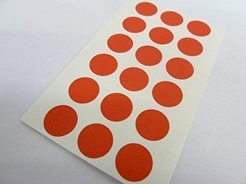 Runde Aufkleber, 13 mm, 72 Stück, in verschieden Farben erhältlich rot von Minilabel