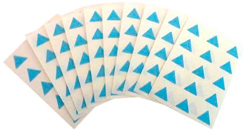 150 mm, 10 Etiketten, Dreieck, Hellblau, Klebeetiketten, selbstklebend, für Farbkodierung von Minilabel