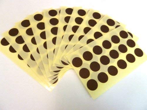 180 Etiketten, 13mm Durchmesser rund, dunkel braun, Farbcode Sticker, selbstklebende Klebend Bunt Punkte von Minilabel