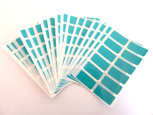 200 Etikett, 25x12mm Rechteck, türkis, Farbe Code Aufkleber, selbstklebende klebend gefärbt Etikett 200 Etikett, 25x12mm Rechteck, türkis, Farbe Code Aufkleber, selbstklebende klebend gefärbt Etikett von Minilabel