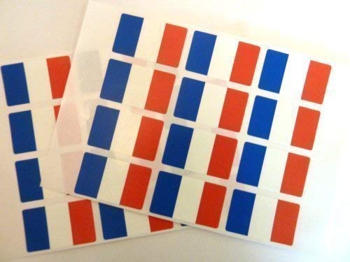 24 Stück, 50 X 30 mm, Frankreich, Aufkleber, Selbstklebend, Motiv Französische Flagge Etiketten, Selbstklebend 24 Stück, 50 X 30 mm, Frankreich, Aufkleber, Selbstklebend, Motiv Französische Flagge Etiketten, Selbstklebend von Minilabel