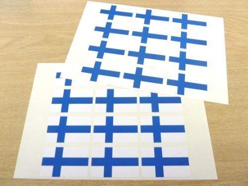 24 Stück, 50 x 30 mm, Finnland, Stick, Aufkleber, selbstklebend, Motiv Finnische Flagge Labels 24 Stück, 50 x 30 mm, Finnland, Stick, Aufkleber, selbstklebend, Motiv Finnische Flagge Labels von Minilabel