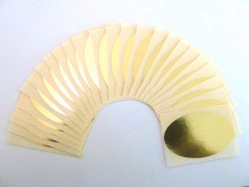 25 Etiketten 82x51mm Oval Glänzend Gold Farbcode Sticker Selbstklebend Klebend Farbige Etiketten von Minilabel