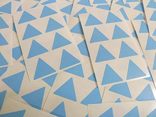 25mm (1") Dreieck Form Farbcode Sticker - Packungen mit 96 Groß Bunt Dreieckiges Klebeetiketten - 32 Farben Verfügbar - Hellblau von Minilabel