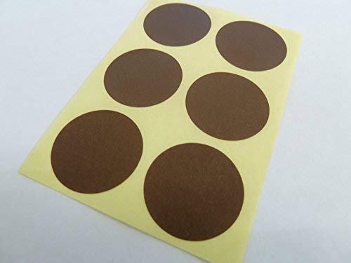 25mm (2.5cm) Rund Farbcode Sticker - Packung mit 30 Bunt Zirkular Klebeetiketten - 36 Farben Verfügbar - Dunkelbraun von Minilabel
